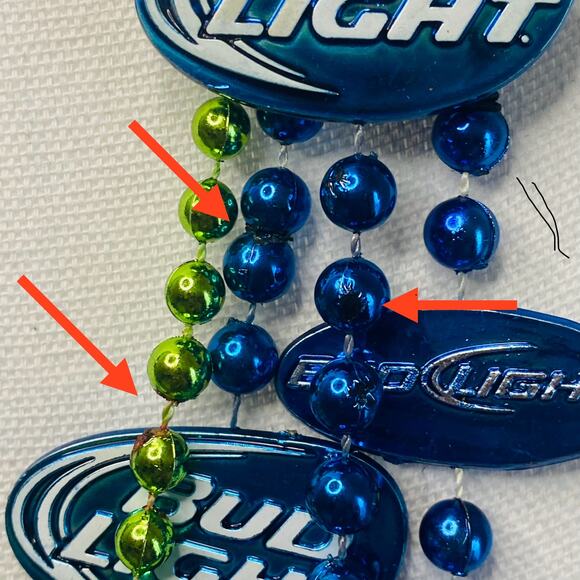 Bud Light Beer Bead Necklace Lot of 4 Collectible - Picture 5 of 5